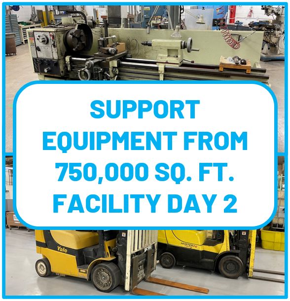 Support Equipment from 750,000 Sq. Ft. Facility (2 of 2)